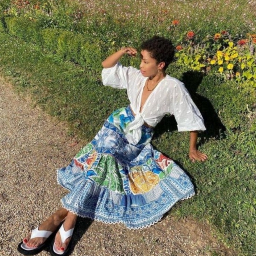 FARM Rio Multicolor Patchwork Maxi Skirt - Picture 2 of 10